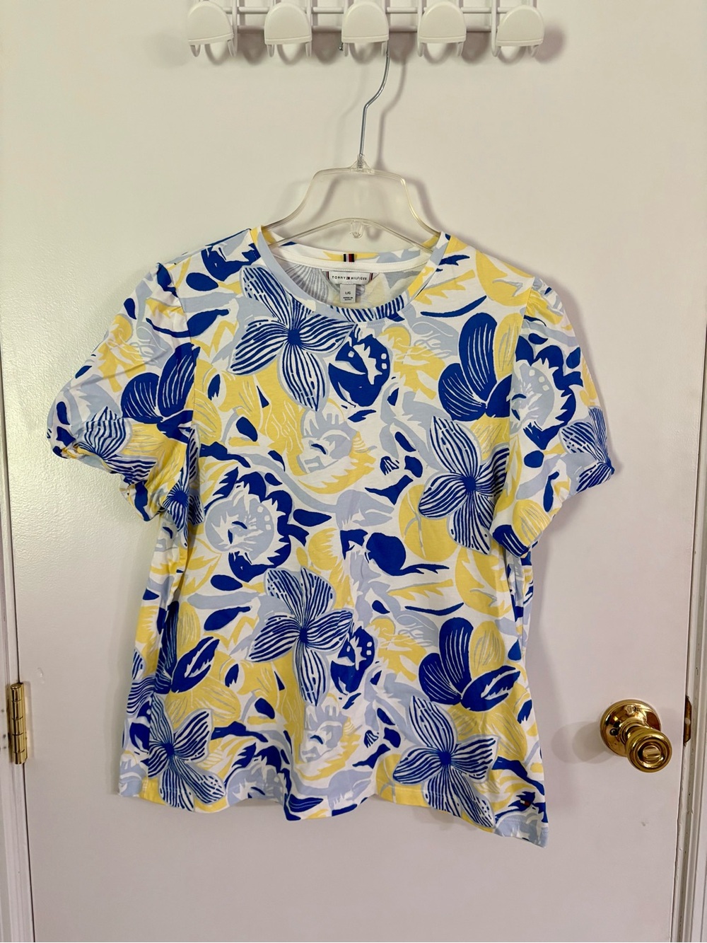 Tommy Hilfiger Blue & Yellow Floral Crewneck Tee